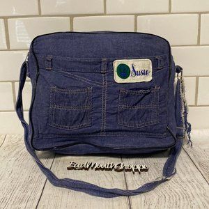 True Vintage Handmade Denim Name Patch Susie Upcycled Purse